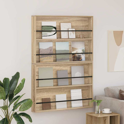 Tijdschriftenrek 2 St Oudhout Bewerkt Hout - XdropX