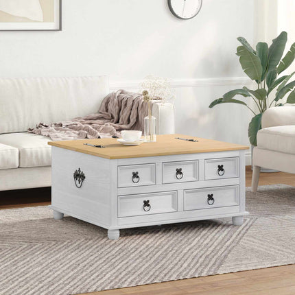 Storage Box Met Lade 90 X 78 X 45 Cm Massief Grenenhout - XdropX