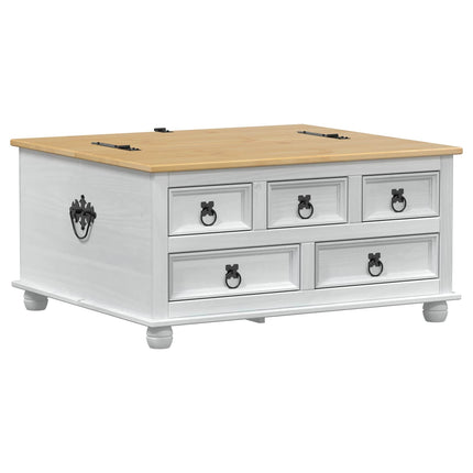 Storage Box Met Lade 90 X 78 X 45 Cm Massief Grenenhout - XdropX