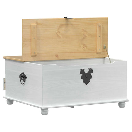 Storage Box Met Lade 90 X 78 X 45 Cm Massief Grenenhout - XdropX