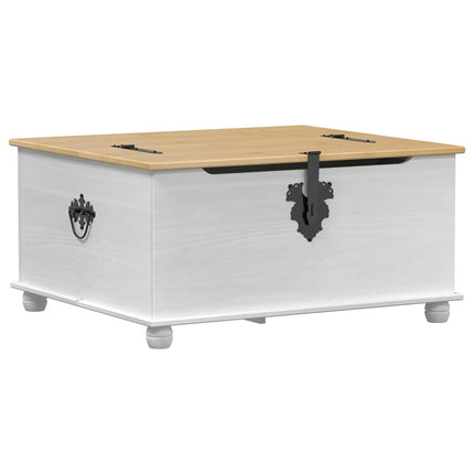 Storage Box Met Lade 90 X 78 X 45 Cm Massief Grenenhout - XdropX