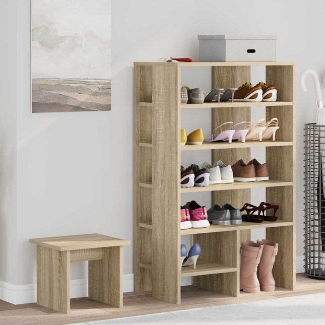 Schoenenkast 2 St 62 X 35 X 100 Cm Bewerkt Hout - XdropX