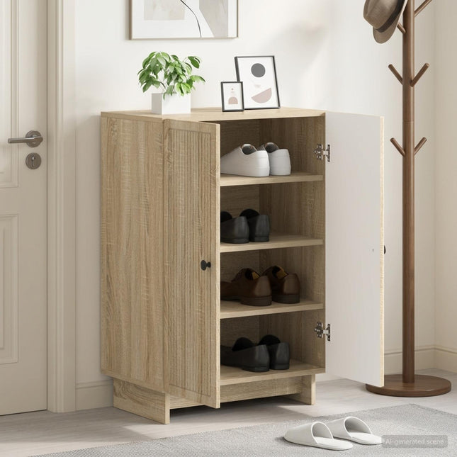 Schoenenkast Ede 59,5 X 39,5 X 90 Cm Bewerkt Hout - XdropX