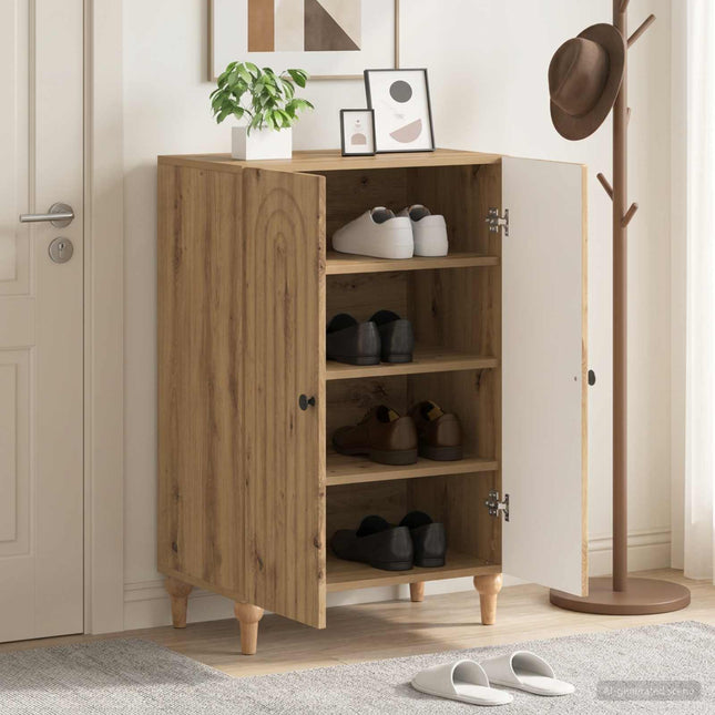 Schoenenkast Alkmaar 59,5 X 39,5 X 90 Cm Bewerkt Hout - XdropX