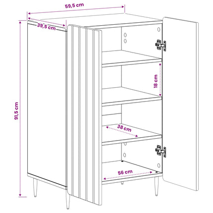 Schoenenkast Zwolle 59,5 X 39,5 X 91,5 Cm Bewerkt Hout - XdropX