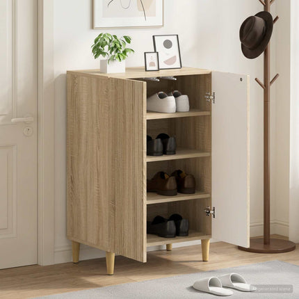 Schoenenkast Arnhem 59,5 X 39,5 X 90 Cm Bewerkt Hout - XdropX