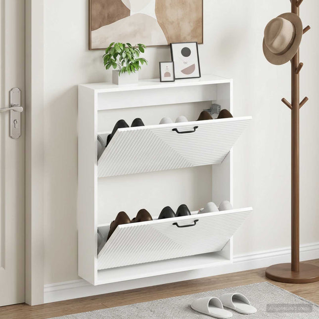 Wandgemonteerde Schoenenkast Haarlem 71 X 17 X 86 Cm - XdropX