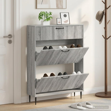 Schoenenkast Haarlem 78 X 24 X 103 Cm Bewerkt Hout - XdropX