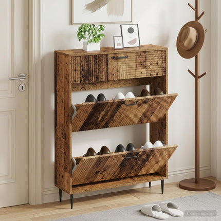Schoenenkast Haarlem 78 X 24 X 103 Cm Bewerkt Hout - XdropX
