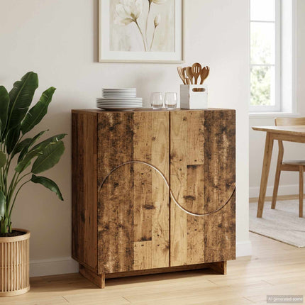 Dressoir 67 X 34,5 X 75 Cm Bewerkt Hout - XdropX