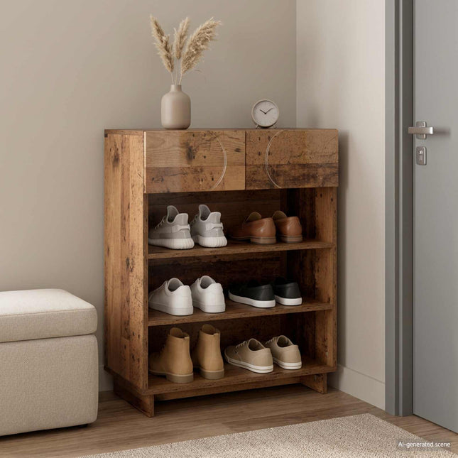 Schoenenkast 73 X 38 X 87,5 Cm Bewerkt Hout - XdropX