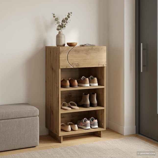 Schoenenkast 48 X 38 X 87,5 Cm Bewerkt Hout - XdropX