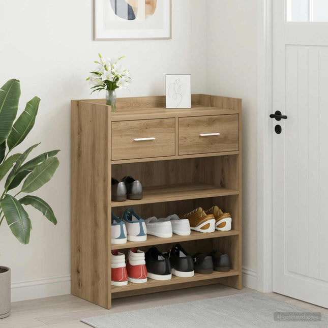 Schoenenkast 73,5 X 36 X 92 Cm Bewerkt Hout - XdropX