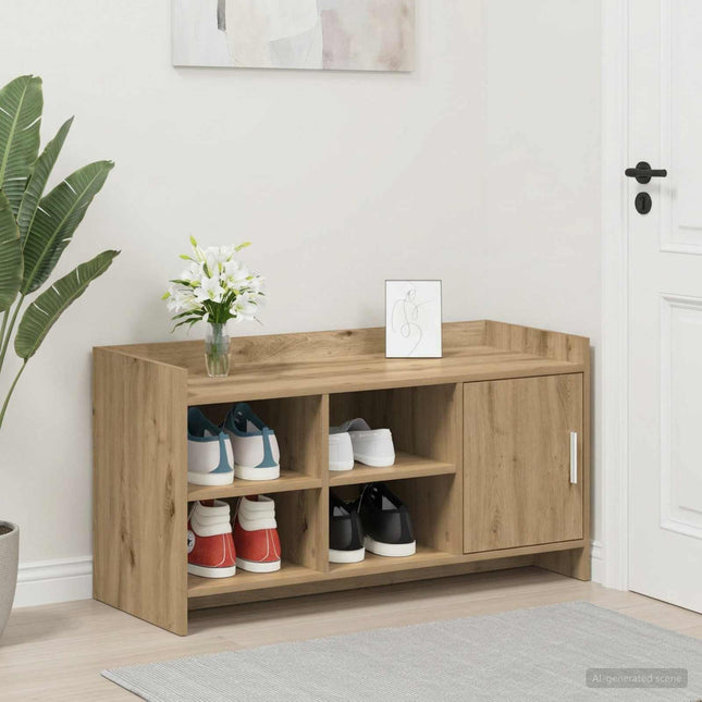 Schoenenkast 100 X 39,5 X 51 Cm Bewerkt Hout - XdropX