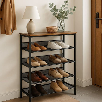 Ceruzo Schoenenrek - Hout - Metaal - 76X30X86 Cm