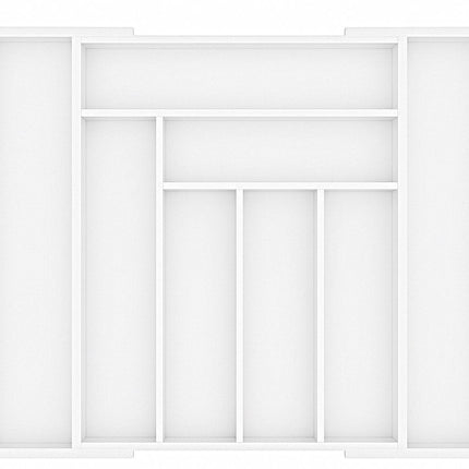 Ceruzo Bestekbak Hout Uitschuifbaar - 33-52 X 43 X 5 Cm - Wit