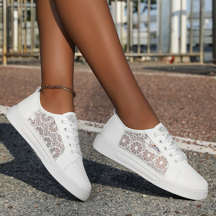 Dames Casual Sneakers, Dames Veterschoenen, Lente Zomer Ademende Atletische Schoenen voor Gym Yoga, Dagelijkse Casual Hardlopen Wandelen Cross-Training Schoenen Lichtgewicht Zachte Zool Grote Maat Dames Schoenen, Dames Schoenen