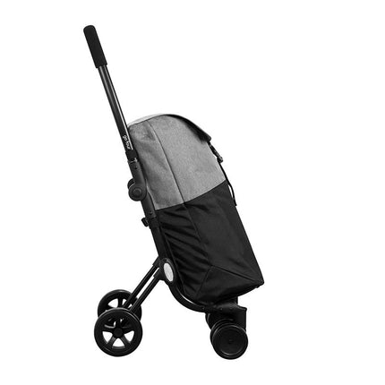 Ceruzo Go Four Boodschappentrolley - Grijs / Zwart - 43.5 Liter - By Playmarket - XdropX