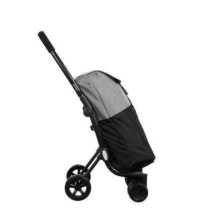 Ceruzo Go Four Boodschappentrolley - Grijs / Zwart - 43.5 Liter - By Playmarket - XdropX