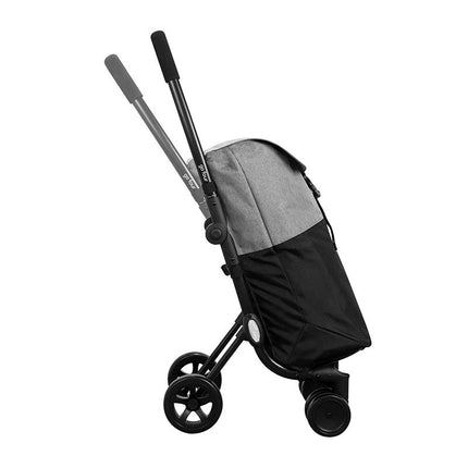 Ceruzo Go Four Boodschappentrolley - Grijs / Zwart - 43.5 Liter - By Playmarket - XdropX