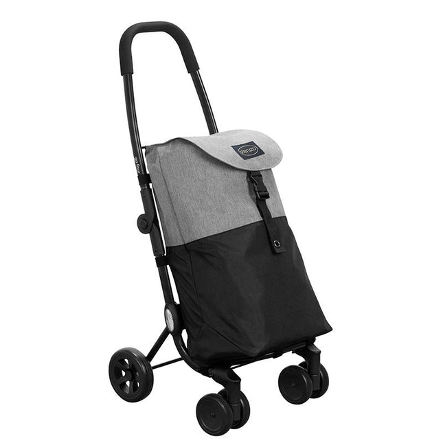 Ceruzo Go Four Boodschappentrolley - Grijs / Zwart - 43.5 Liter - By Playmarket - XdropX