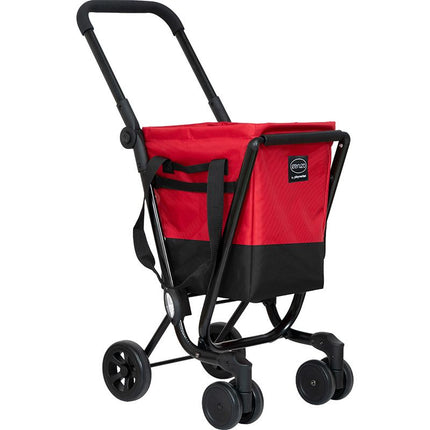 Ceruzo By Playmarket Easy Go Boodschappentrolley - Zwart-Rood - XdropX