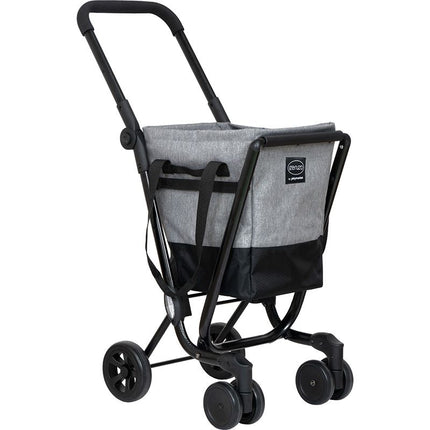 Ceruzo By Playmarket Easy Go Boodschappentrolley - Zwart-Grijs - XdropX