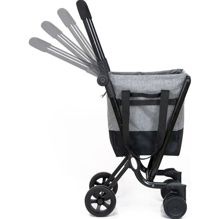 Ceruzo By Playmarket Easy Go Boodschappentrolley - Zwart-Rood - XdropX
