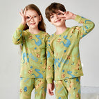 Long sleeve green dinosaur / 100cm