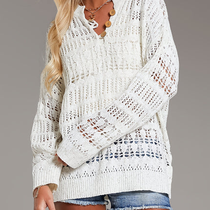 Semi-open-neck Casual Beach Cover-up Sweater