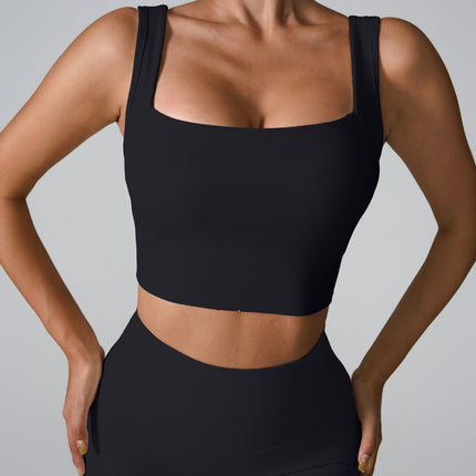 Hollow-Back Shockproof Sports Bra-3
