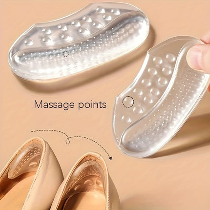 6 stuks ultrazachte hielbeschermers - blaar en antislip met massagepunten, maatversteller, hakjes voor hoge hakken, GEL-inlegzolen voor halve maat - XdropX