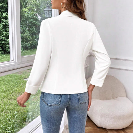 Elegant One-button Womens Blazer Casual Jacket