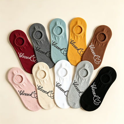 Willekeurige 1/5/10/15 paar dunne zomer sokken, antislip en ademend, unisex sport korte sokken, zwart wit grijs multi-kleur basis all-match stijl - XdropX