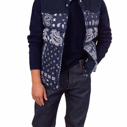 LEVI'S - Men's padded sleeveless jacket with paisley pattern-9