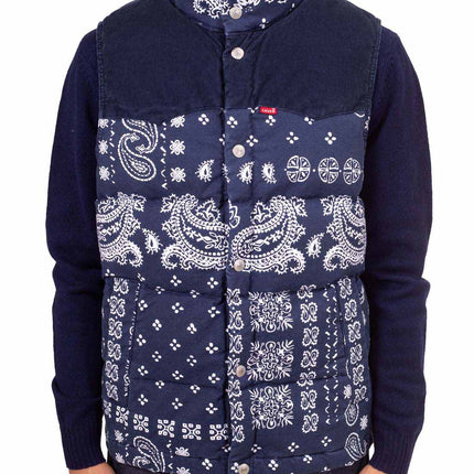 LEVI'S - Men's padded sleeveless jacket with paisley pattern-3