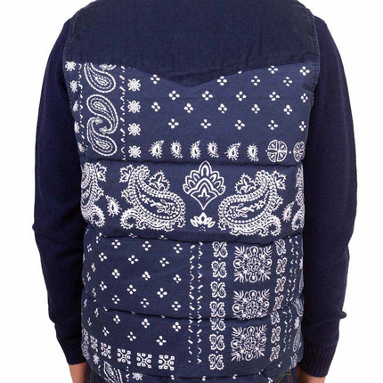 LEVI'S - Men's padded sleeveless jacket with paisley pattern-7