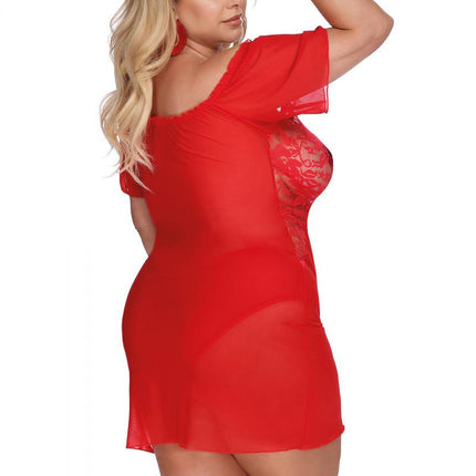 rotes Chemise AA052940 - 5XL/6XL-1