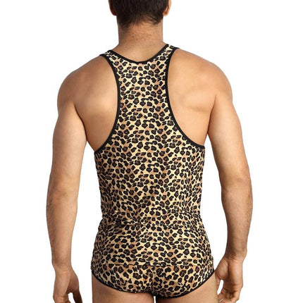 Herren Tank Top 053550 leopard - 3XL-3