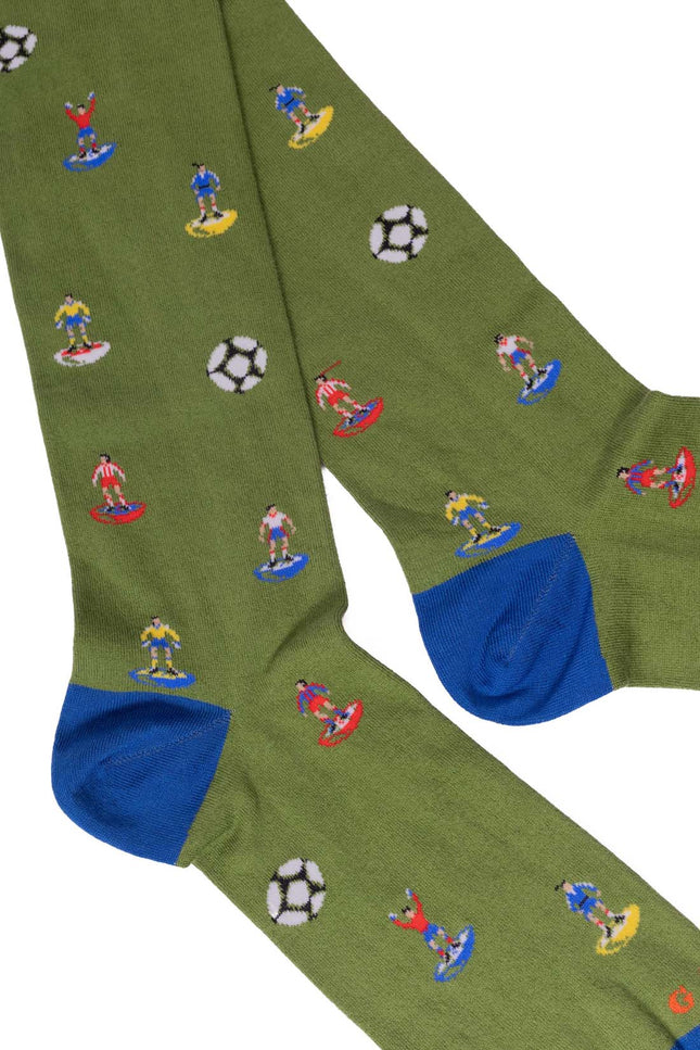 GALLO - Men's long socks with football pattern-1