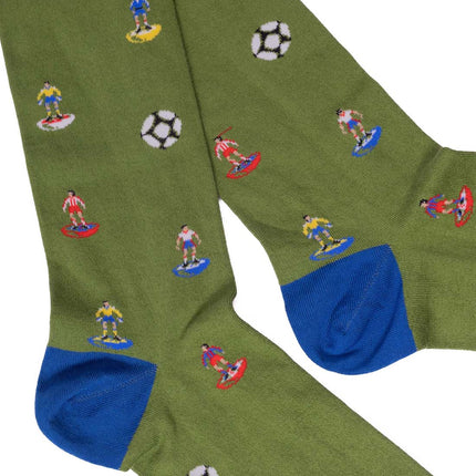 GALLO - Men's long socks with football pattern-4