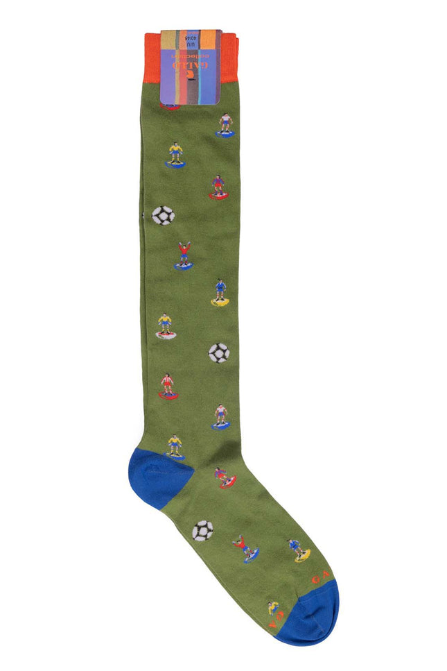 GALLO - Men's long socks with football pattern-2