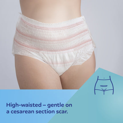Canpol Babies 2-in-1 Disposable Postpartum Panties with Ultra Absorbent Postpartum Pad - Size S/M (5 pcs)