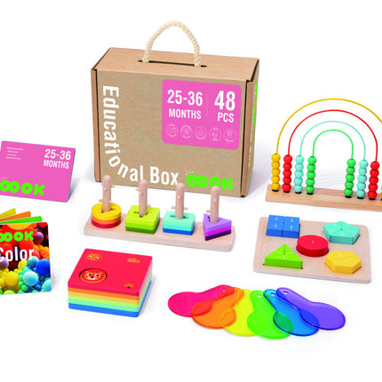 Tooky Toy Montesszori fa játék oktató box - TK754