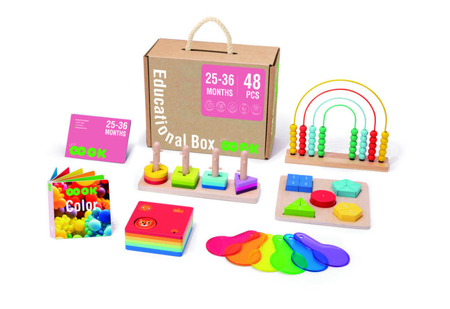 Tooky Toy Montessori Wooden Educational Box - TK754