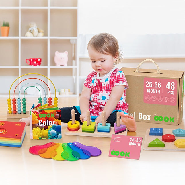 Tooky Toy Montessori Wooden Educational Box - TK754