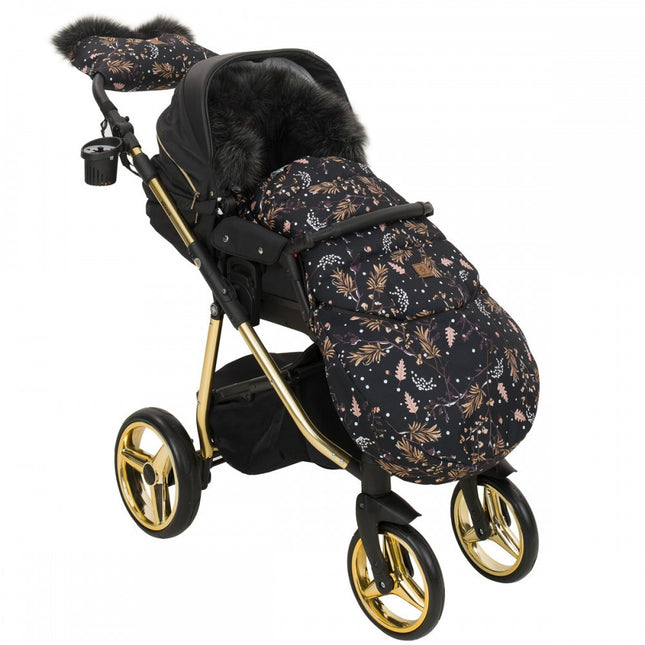 MTT Handmuff for Stroller - Palm Leaves on Graphite