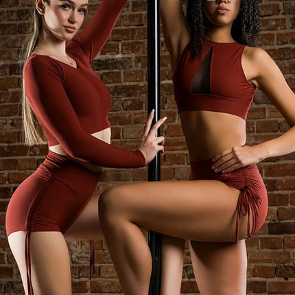 High Waist Drawstring Pole Shorts – Emma-2