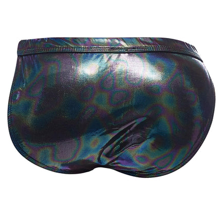schwarzer Wetlook Clip Tanga Brief EMER4LD - XL-1
