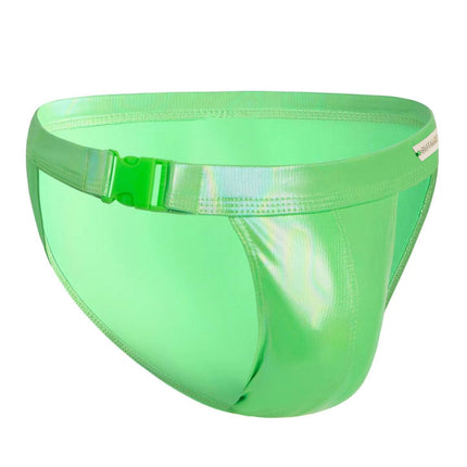 green wetlook Clip Tanga Brief EMER4LD by Cut4Men XL-2